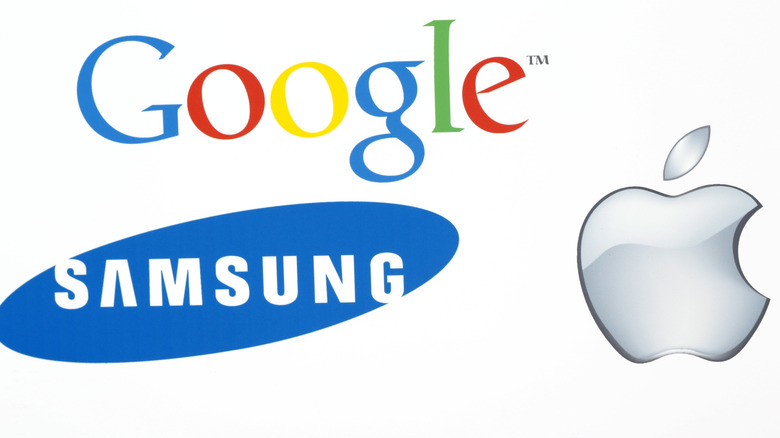 A logotype collection of world brand's including Google, Apple, Yahoo, Samsung Logos