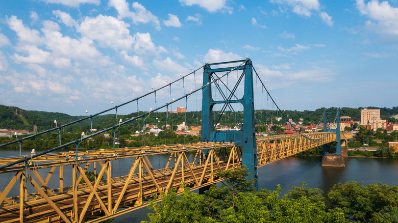 Industrial bridge near Weirton, West Virginia