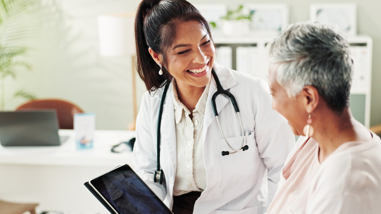 doctor seeing a senior patient