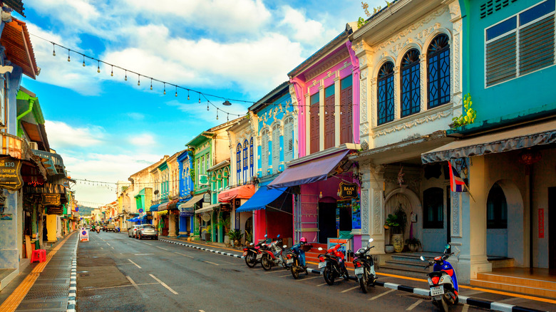 A colorful street in Phuket