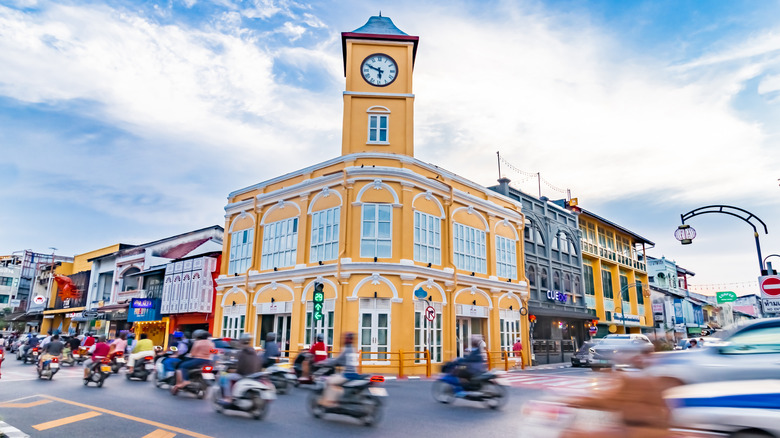 Promthep clock tower in Old Phuket Town