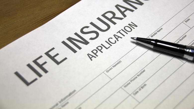Life insurance application form