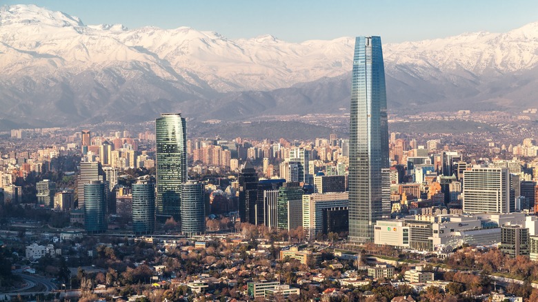 Santiago de Chile and the Cordillera de los Andes, Chile