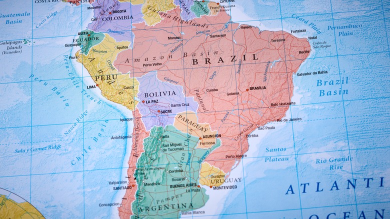 Map of South America
