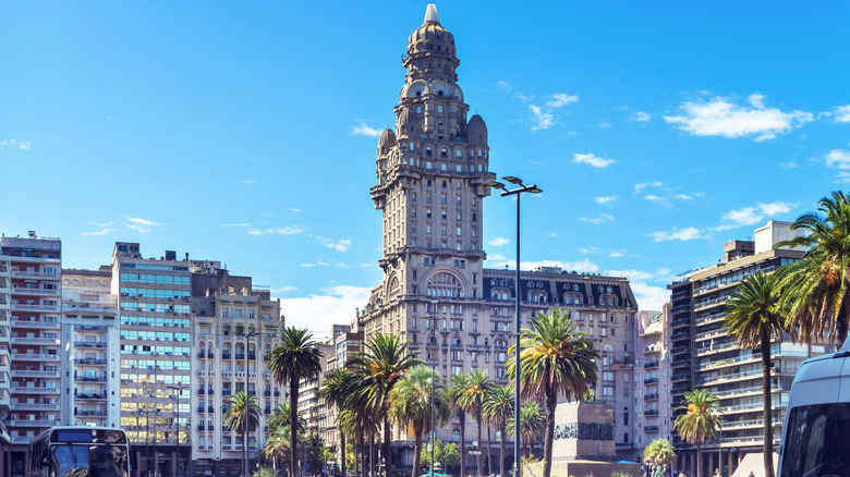 The Plaza Independence in Montevideo, Uruguay