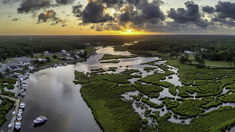 Sunset photo of North Carolina's Seafood Capital
