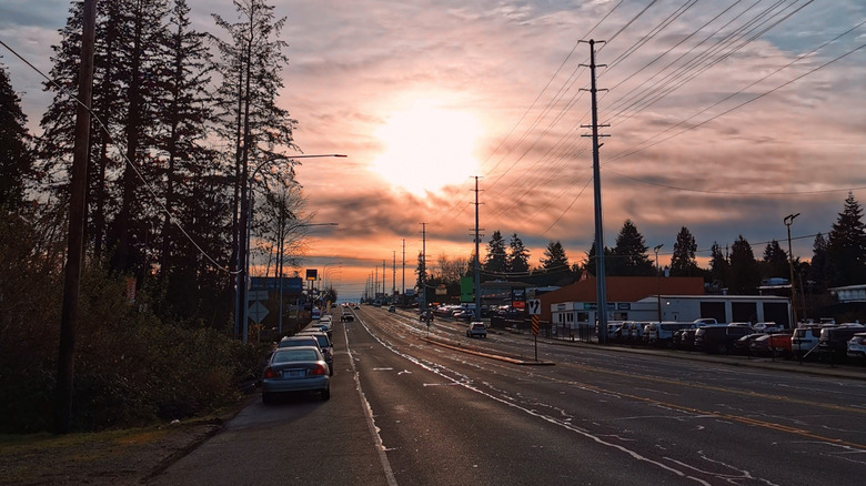A road in Lynnwood, Washington