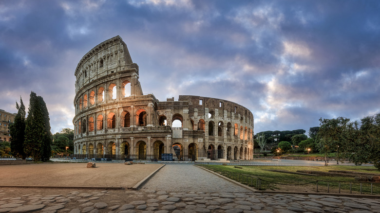 Ancient Roman ruins of Colosseum