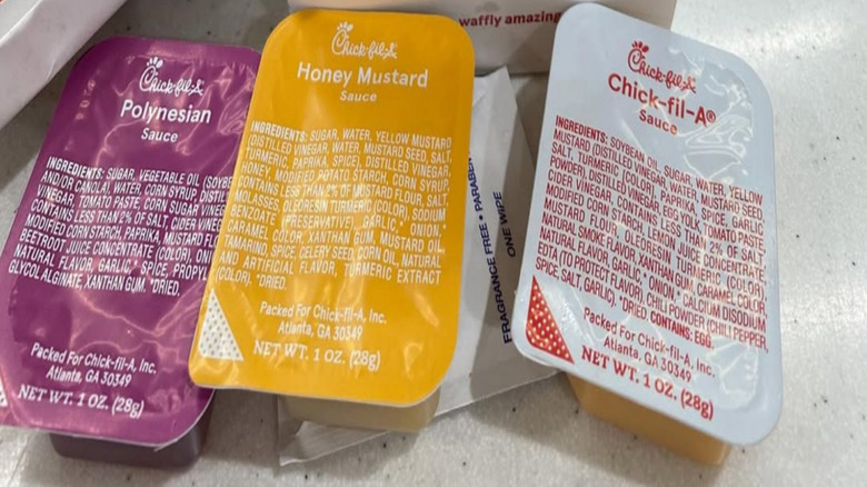 Chick-fil-A sauces and fries served fresh.