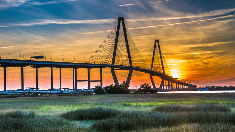 Bridge in South Carolina at dusk