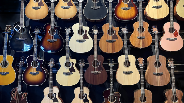 a wall of guitars
