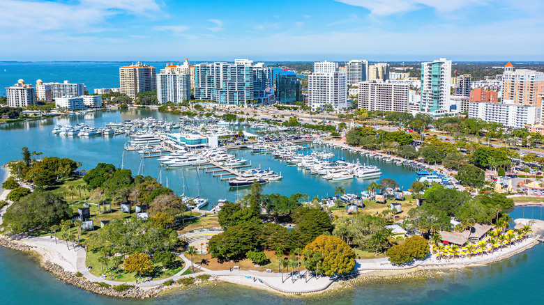 boat marina and waterfront condominiums