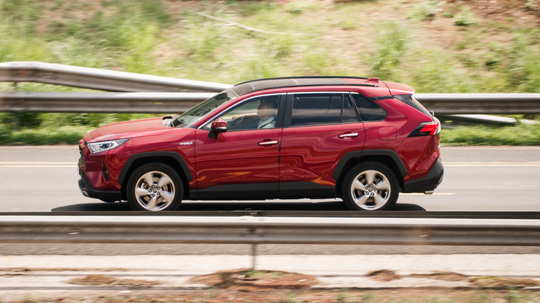 Toyota RAV4 on a highway