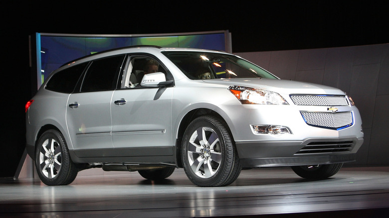 General Motors unveils the 2009 Chevrolet Traverse at the Chicago Auto Show