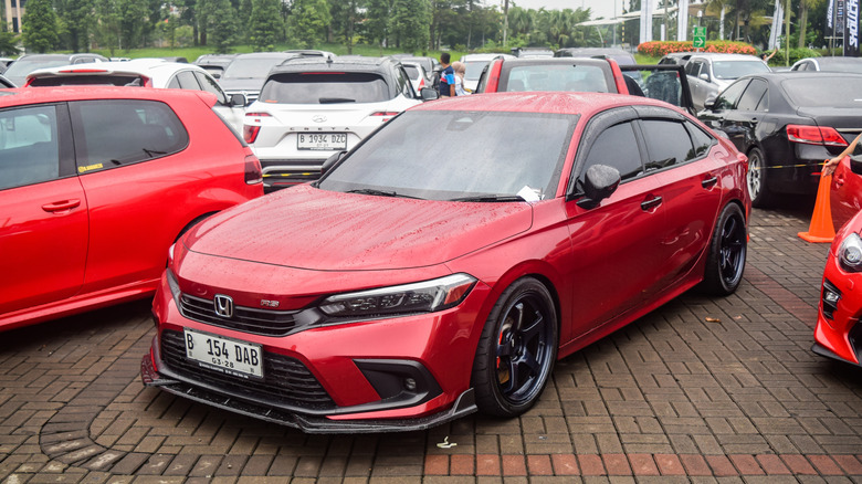 a parked Honda Civic
