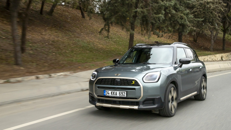 Mini Cooper on the road
