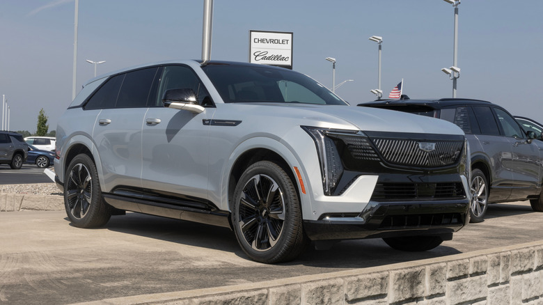 Cadillac Escalade IQ Sport Electric SUV display.