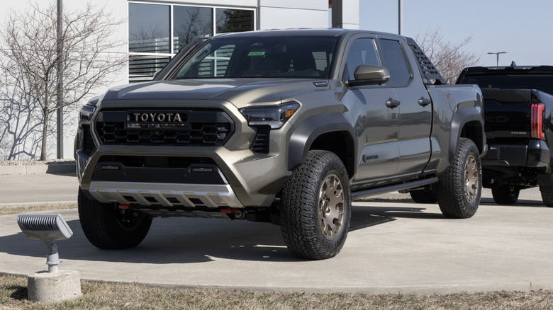 Toyota Tacoma Trailhunter 4X4 Hybrid display.