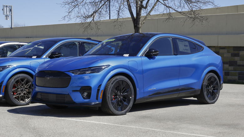 Ford Mustang Mach-E GT electric SUV display.