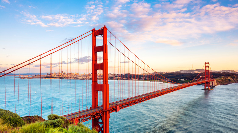 Shot of iconic Golden Gate Bridge