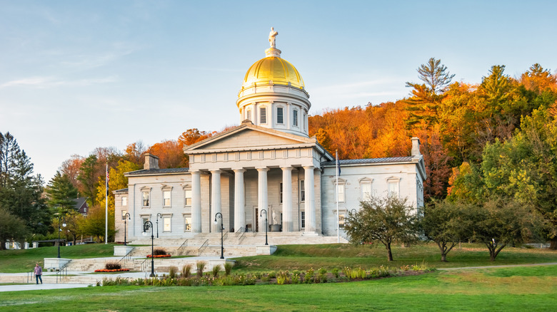 Shot of Vermont State Hounse in Montpelier, Vermont