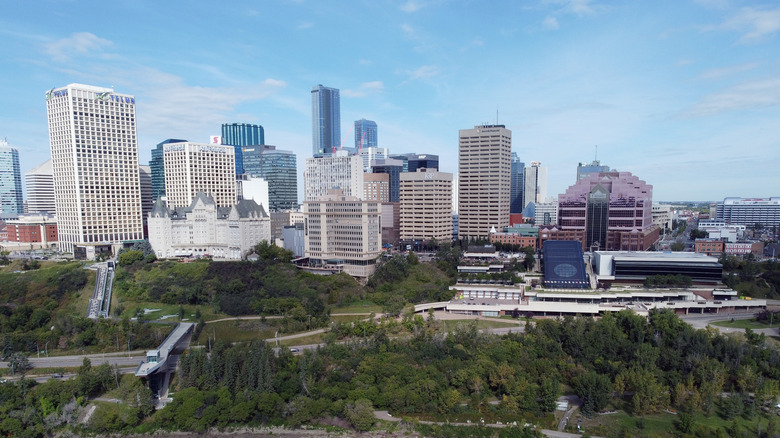 Shot of Edmonton skyline