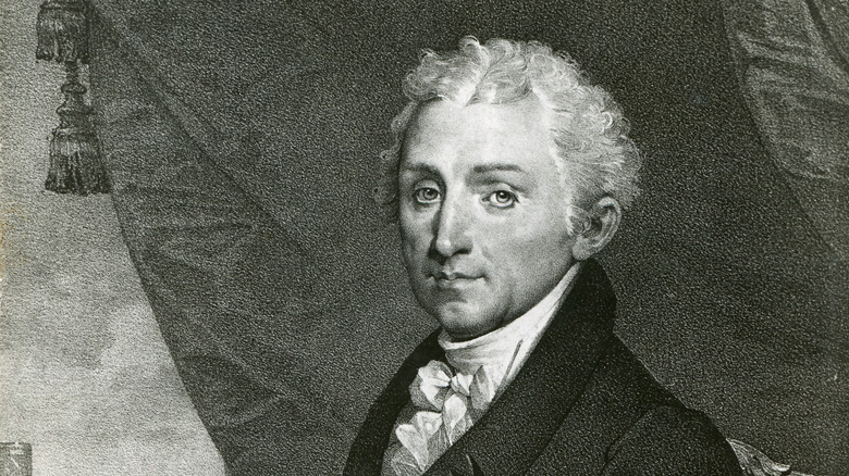 Portrait of American poltician and US President James Monroe (1758 - 1831), early to mid 19th century.