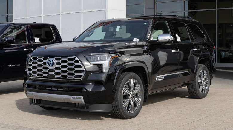 Toyota Sequoia Capstone Hybrid display.