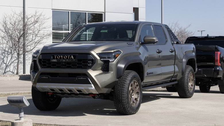 Toyota Tacoma Trailhunter 4X4 Hybrid display.