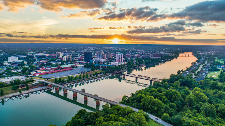 Aerial view of downtown Augusta, Georgia