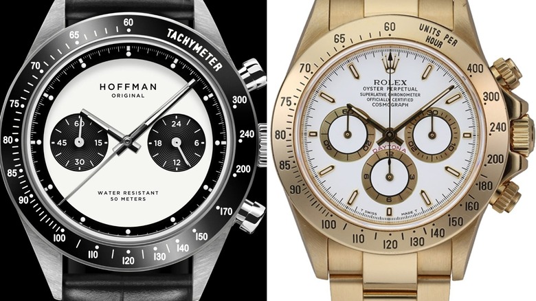 Hoffman Panda on left and Rolex Daytona on right
