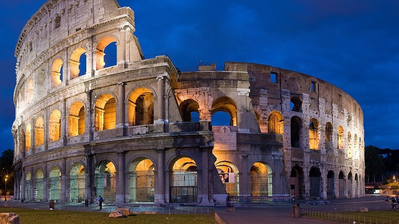 The Colosseum in Rome at night