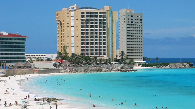 Cancun beach during the day