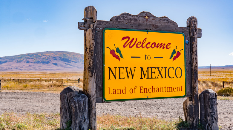 Welcome to New Mexico Sign near the Colorado - New Mexico Border