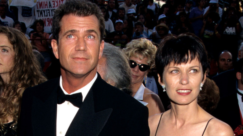 Mel Gibson and Robyn Moore during The 69th Annual Academy Awards at Shrine Auditorium in Los Angeles, California