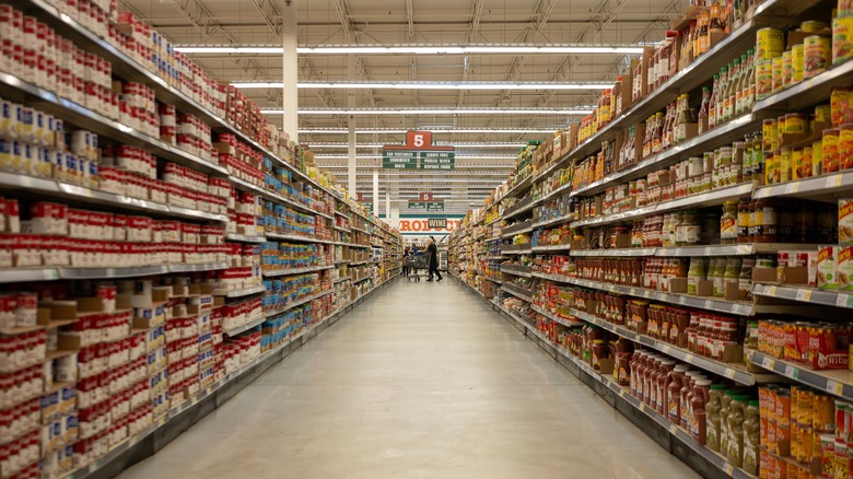 An aisle inside of a WinCo Foods store