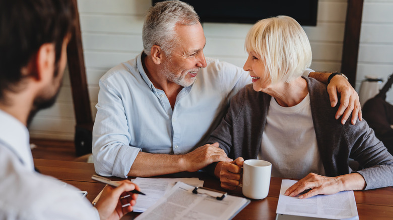 older investors speaking with a financial advisor
