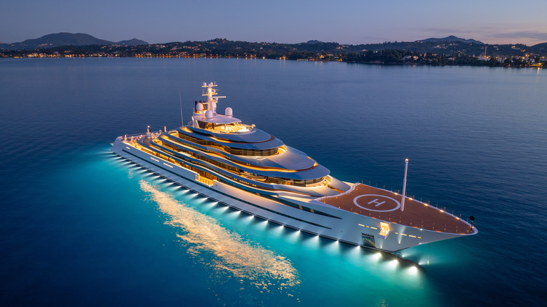 Mega yacht in Greece
