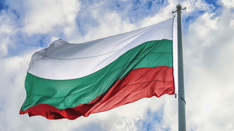 White, green, and red striped flag of Bulgaria