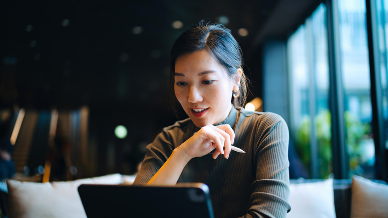 Young woman on a laptop