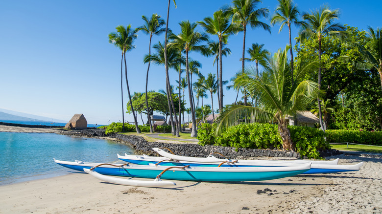 A beach in Kailua-Kona