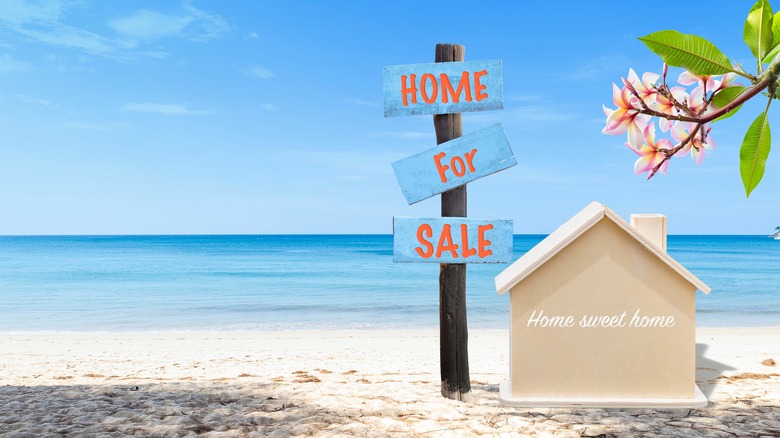 Beach home for sale.