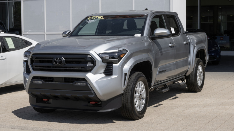 Toyota Tacoma SR5 4X4 Double Cab truck display.