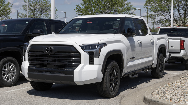 2026 Toyota Tundra Limited CrewMax on display at a dealership.