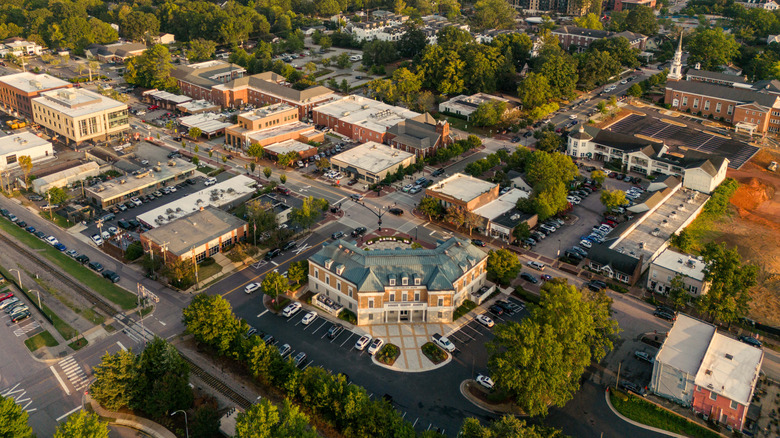Aerial view of Cary, North Carolina