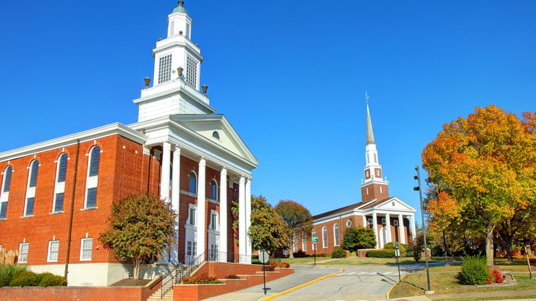 Beautiful red brick buildings in Kingsport Tennessee