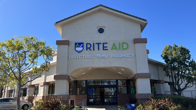 Outside of a Rite Aid drug store