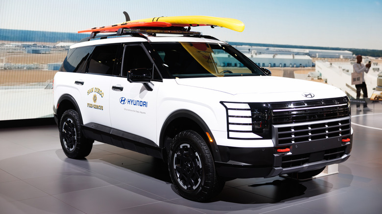 The 2026 Hyundai Palisade is on display during the 2025 Los Angeles Auto Show.