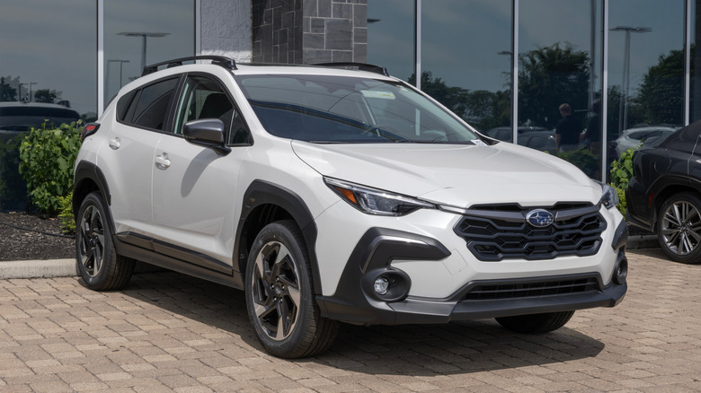Subaru Crosstrek Limited display at a dealership.