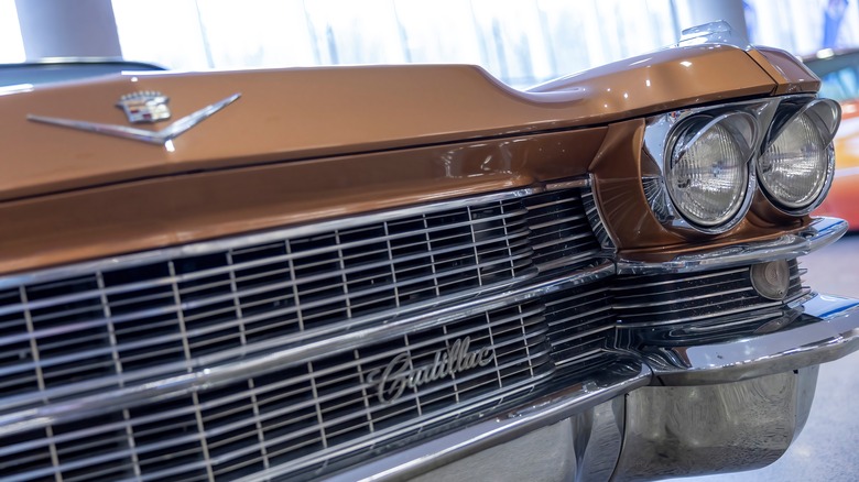 Front grill of a Cadillac car